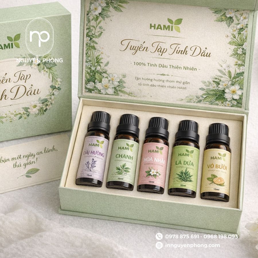 In hộp đựng tinh dầu 